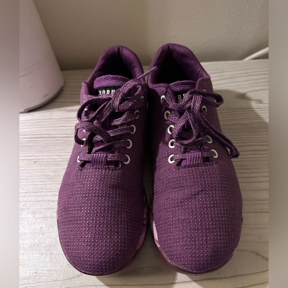 NoBull purple Camo heather trainers.
